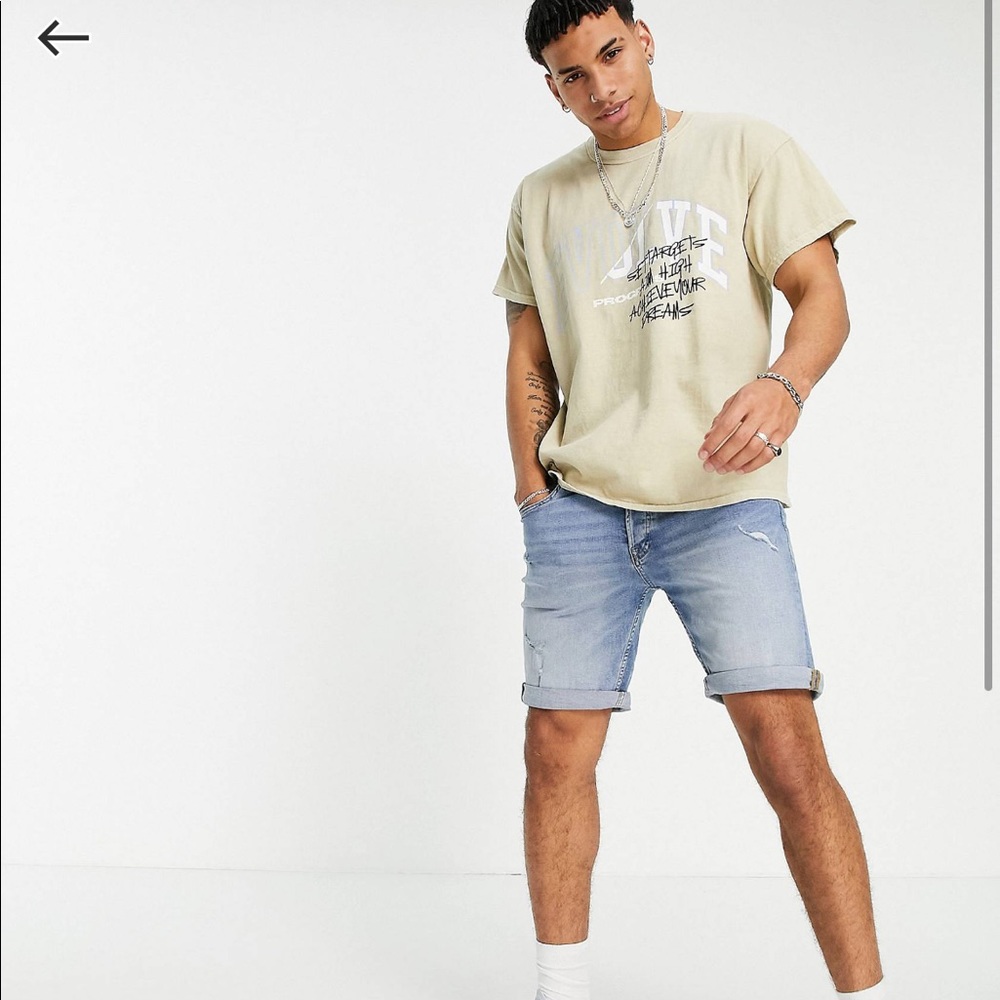 New look Oversize T-Shirt with print in stone